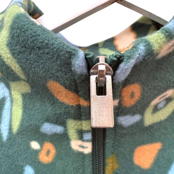Sport Savvy Fleece Pullover Plus Size 2X Green Print 1/4 Zip Mockneck NWOT - Picture 4 of 9